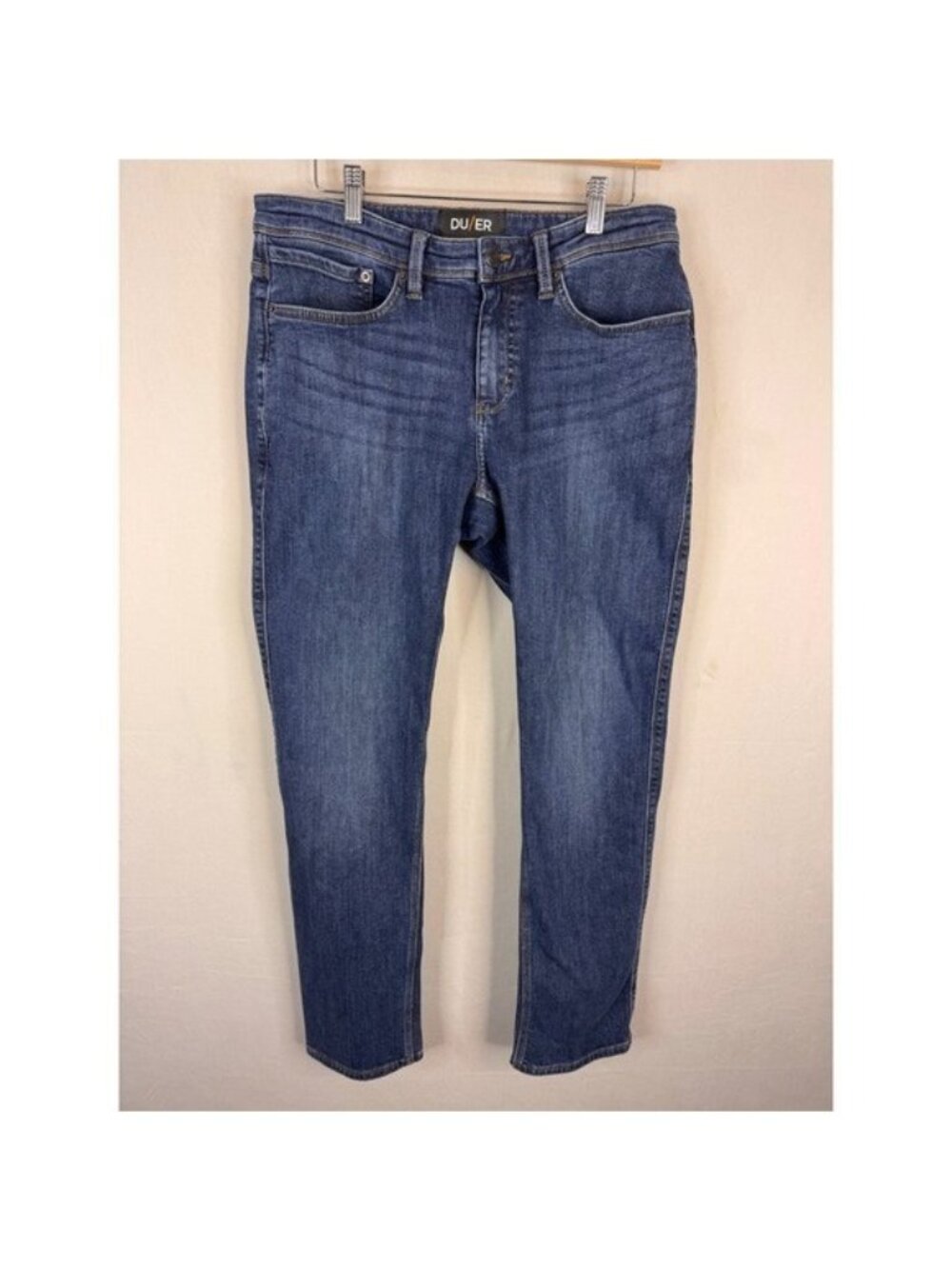 DU/ER L2X Relaxed Taper Fireside Jeans Fleece Lined Blue Denim 32x32